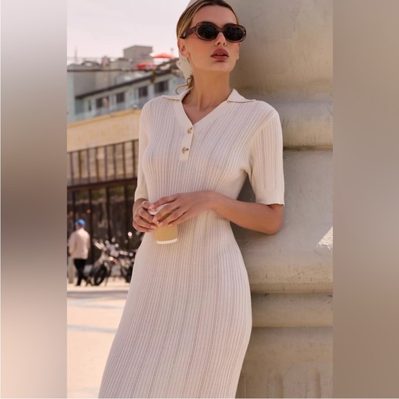 Varley Andrea Pointelle Knit Dress - Picture 4 of 8